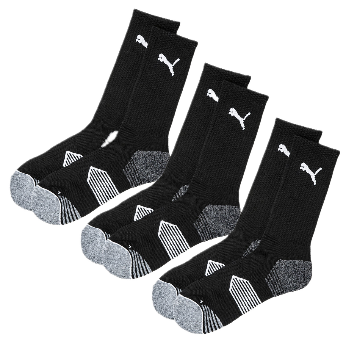 Puma Calcetines Essential Crew Cut Lote de 3 Negras - GolfCenter.fr