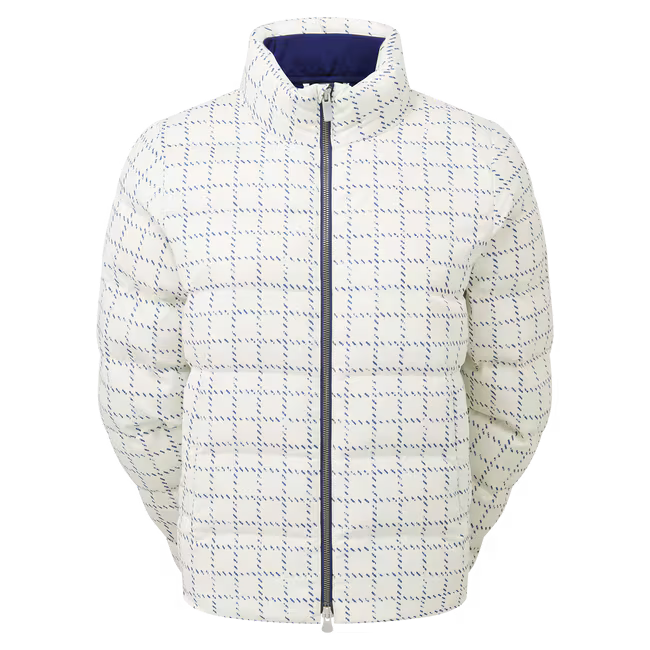 FootJoy Veste isolante ThermoSeries Femme Ecru / Carreaux Marine
