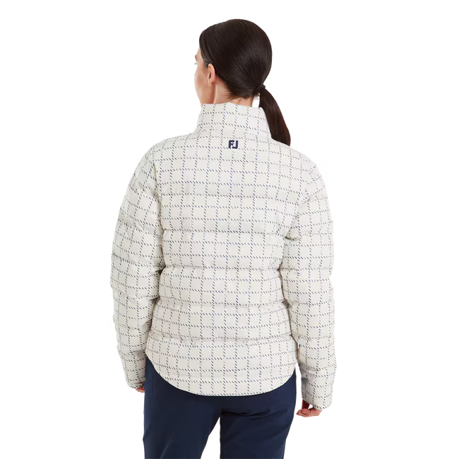 FootJoy Veste isolante ThermoSeries Femme Ecru / Carreaux Marine