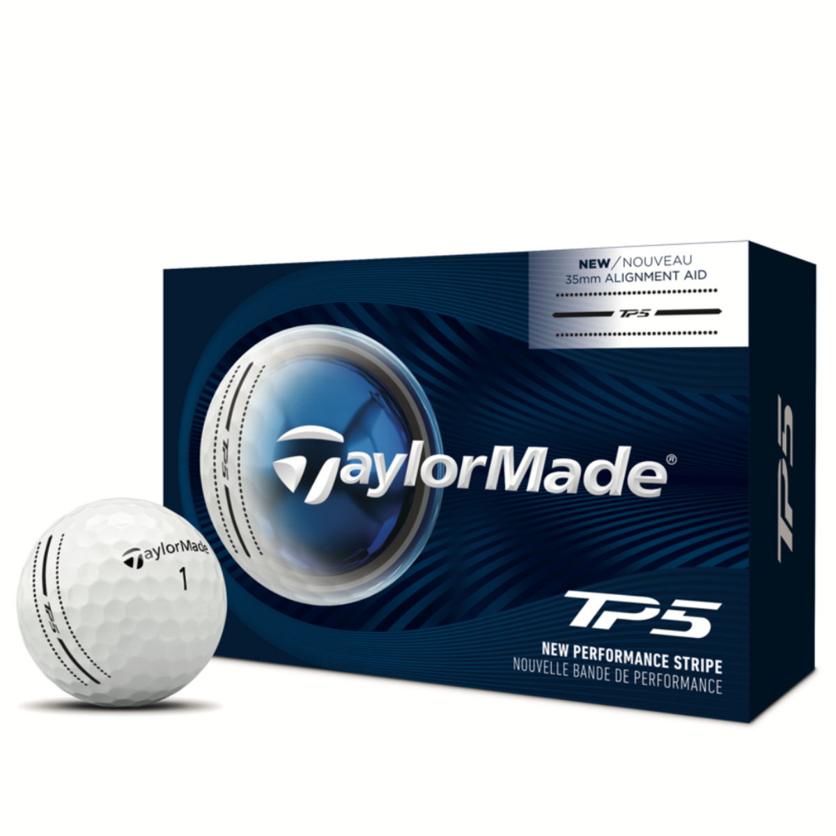TaylorMade Bolas TP5 Performance Stripe 2026 (caja de 6) - GolfCenter.fr