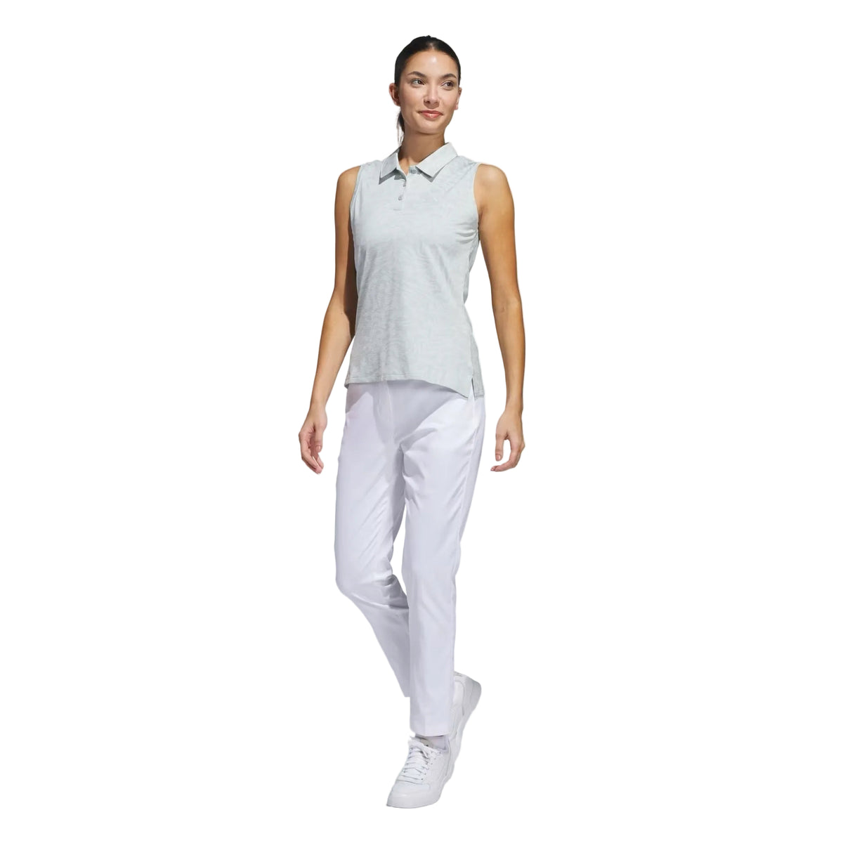 Adidas polo mujer ultimate jacquard wonder silver