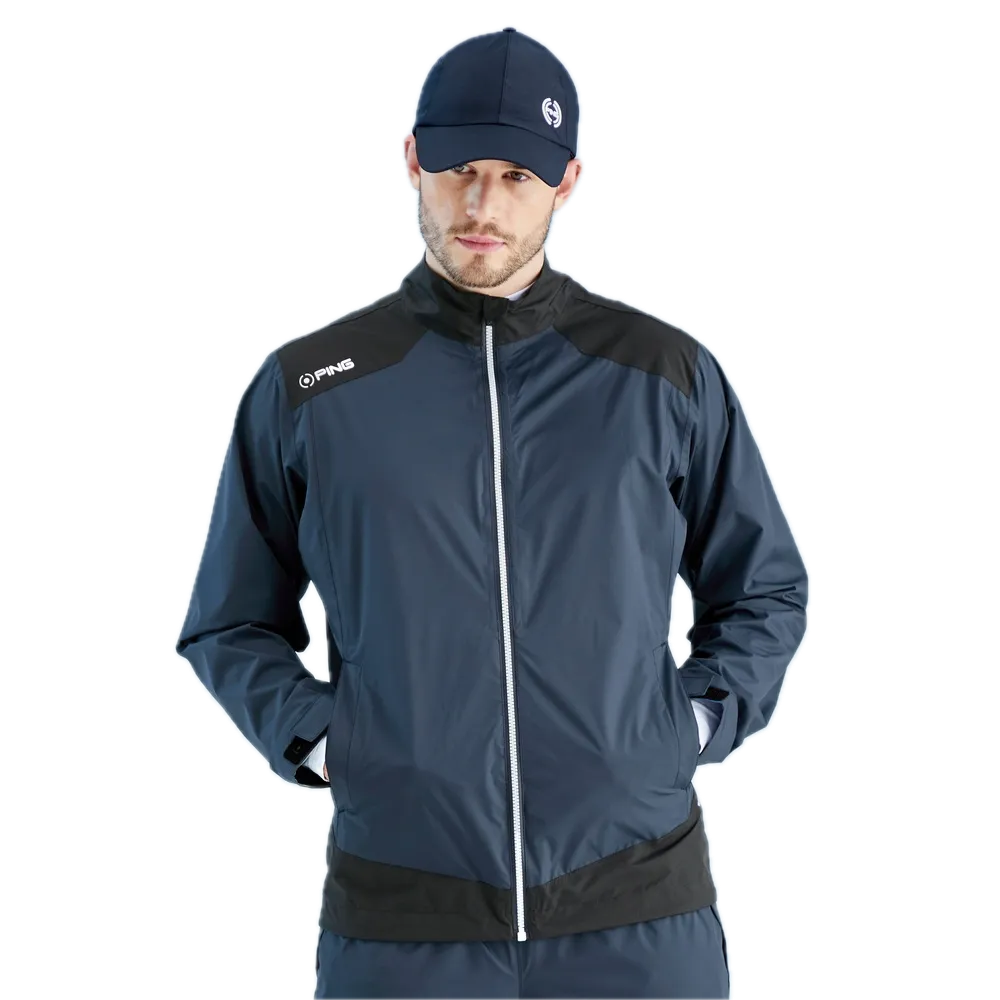Ping Veste imperméable AquaDrive Bleu Oxford / Noir