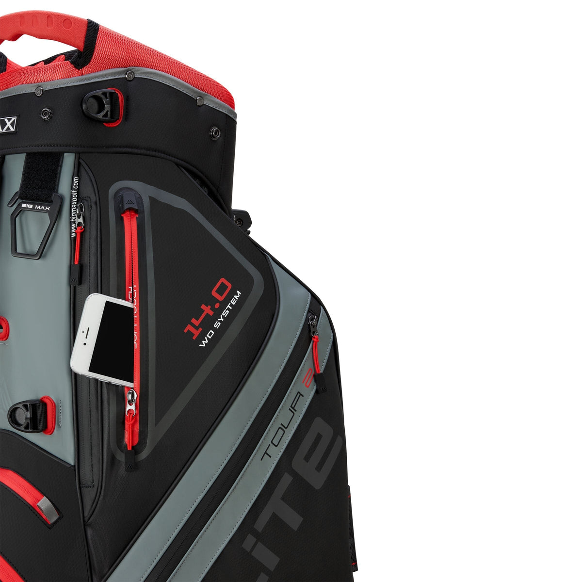 Big Max sac trépied Dri Lite Hybrid Tour 2 Noir Gris Rouge