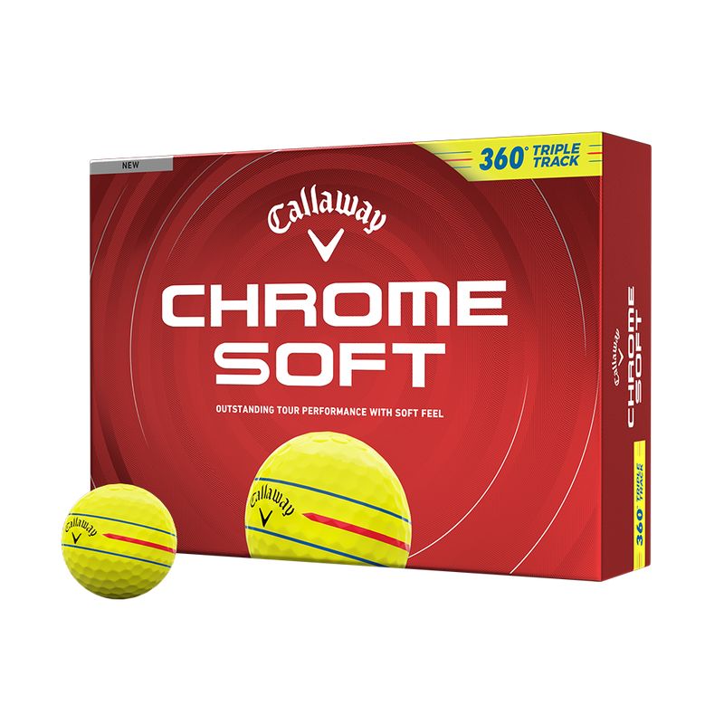 Callaway Bolas Chrome Soft 360 Triple Track amarillo 2026 (caja de 12)