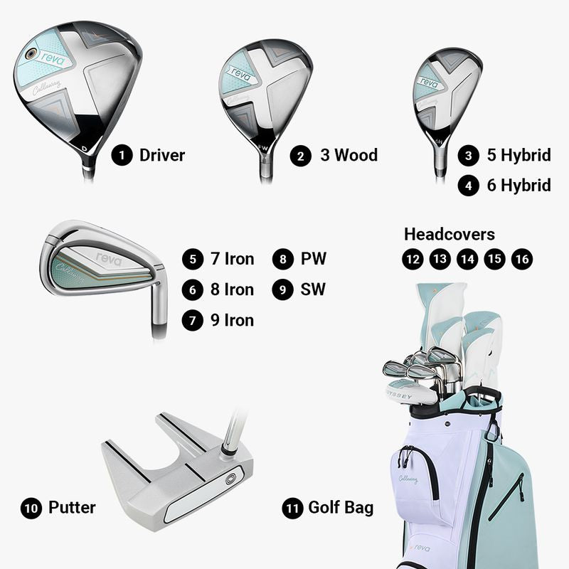 Callaway Golf Pack Mujer REVA 11 piezas Peach/Surf