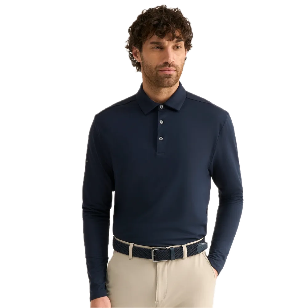Ping Polo manches longues Demitri Bleu Marine