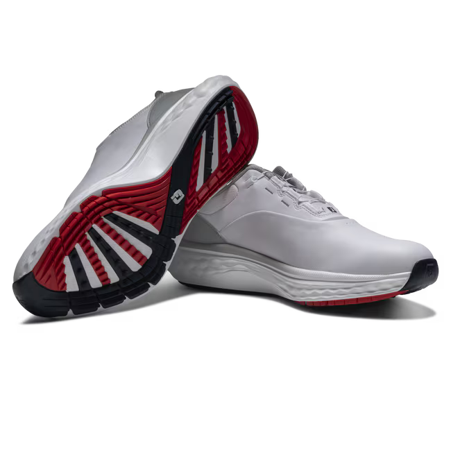 FootJoy chaussure de golf Quantum Leather boa BLANC BLANC GRIS