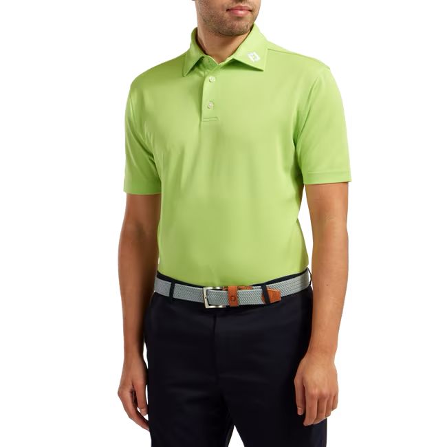 Footjoy polo Stretch Piqué Solid Verde limón (lime)