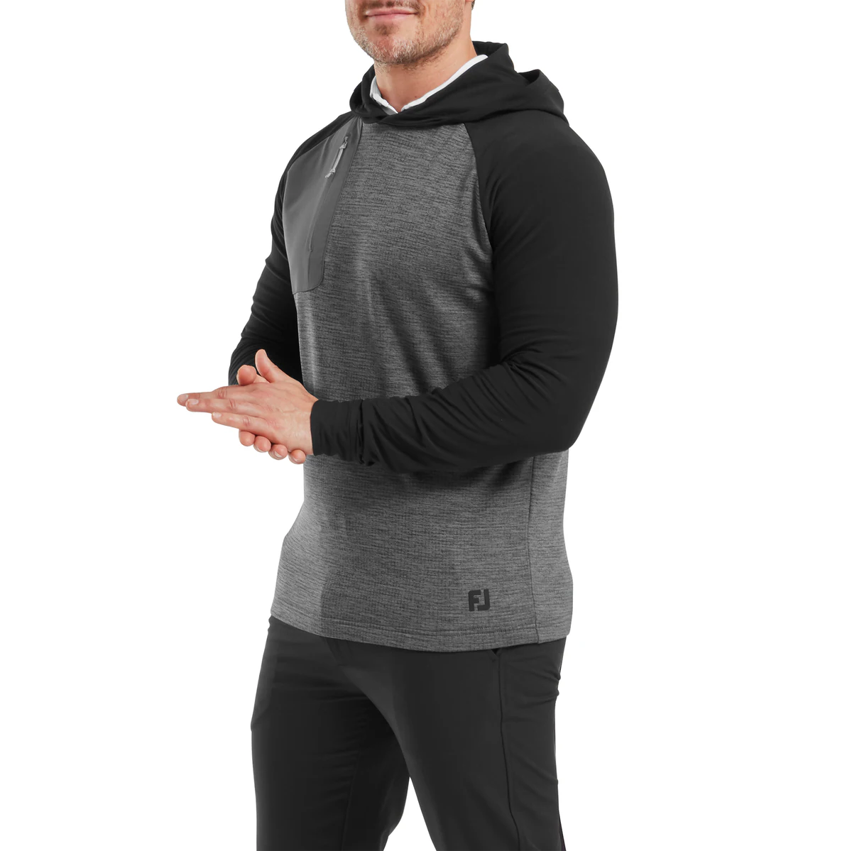 FootJoy Hoodie ThermoSeries Charcoal Negro