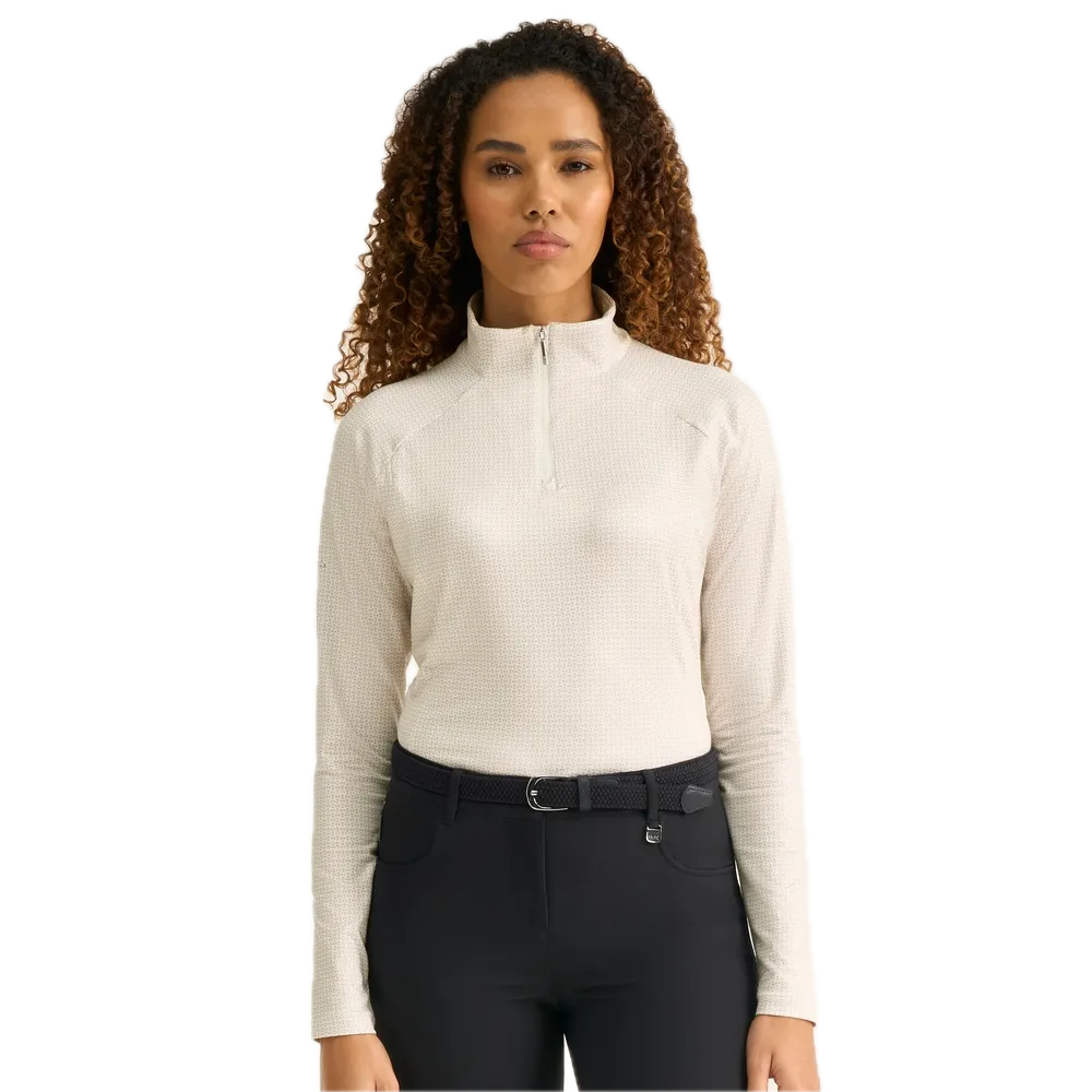 Ping Haut manches longues imprimé Jasmine Femme Blanc Cassé / Beige Sable