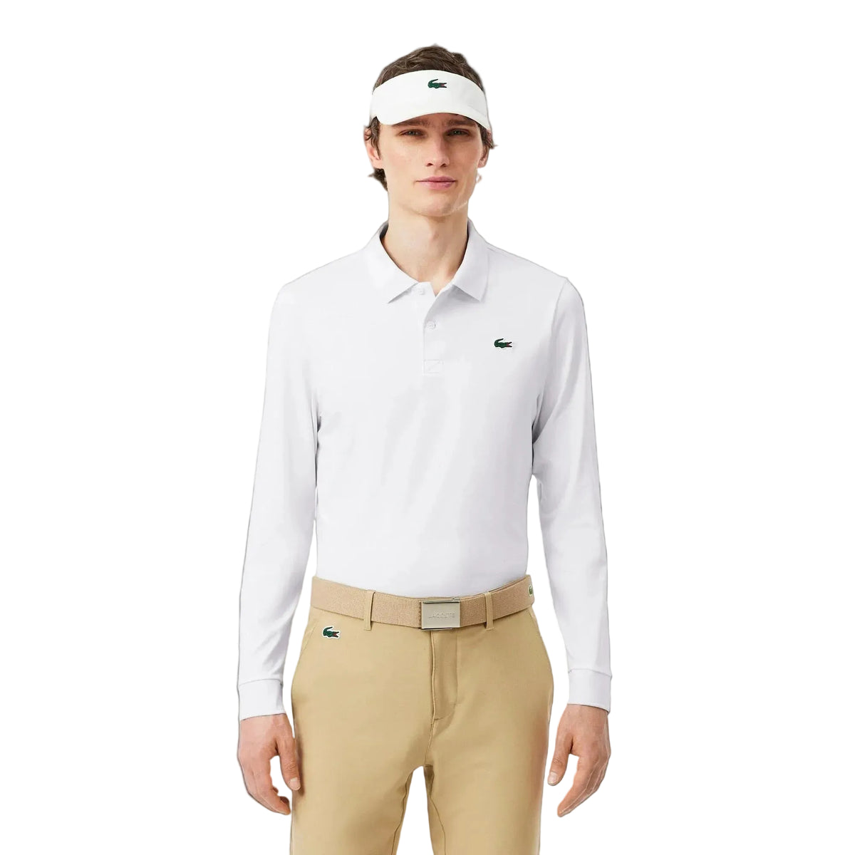 Lacoste Polo manga larga Regular Fit Ultra Dry Blanco