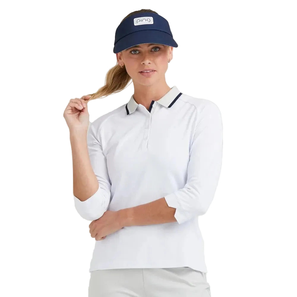 Ping Polo Mujer de manga 3/4 ALICIA blanco Pebble