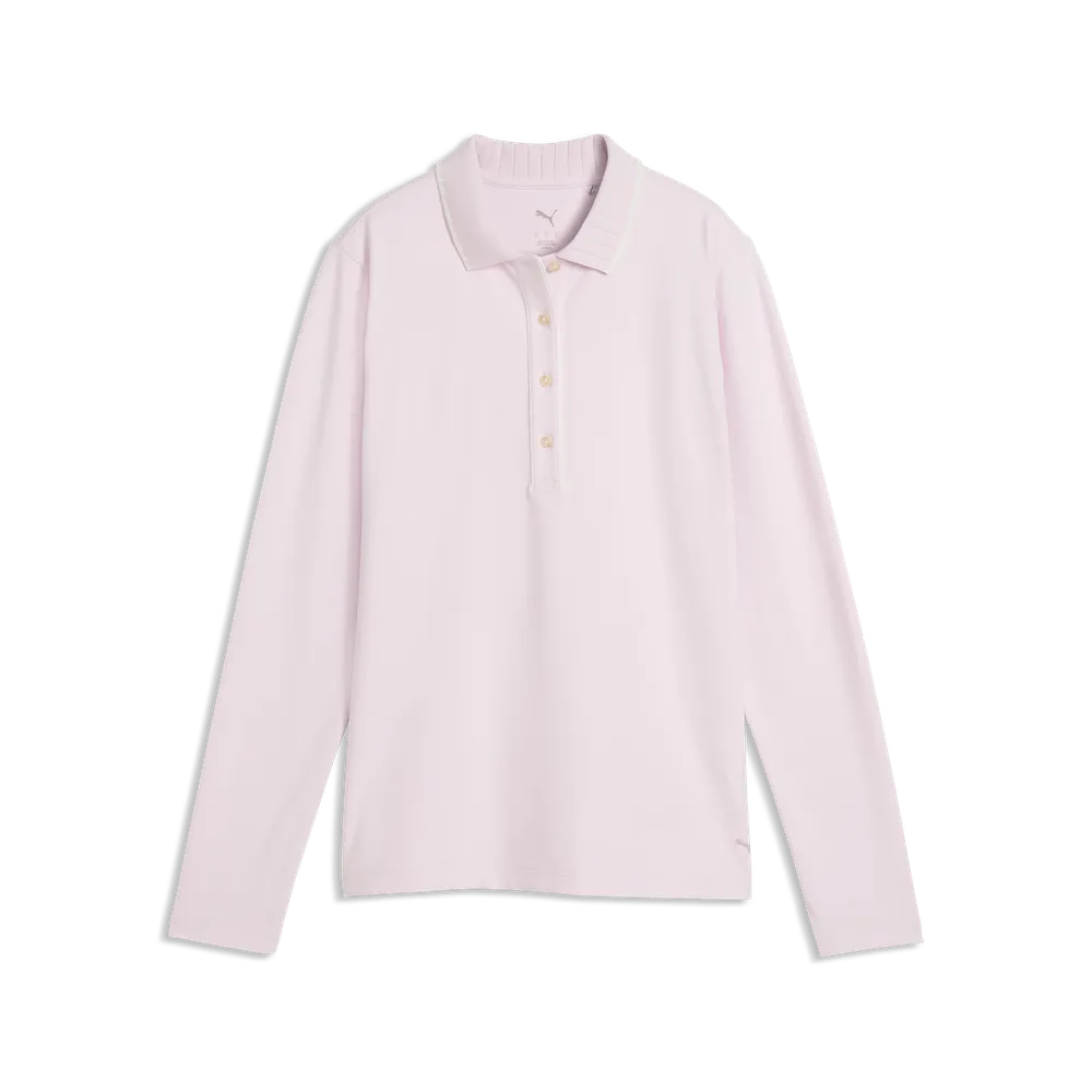 Puma Golf Polo Mujer CLOUDSPUN Bridges Manga Larga Rosa Poudre - GolfCenter.fr