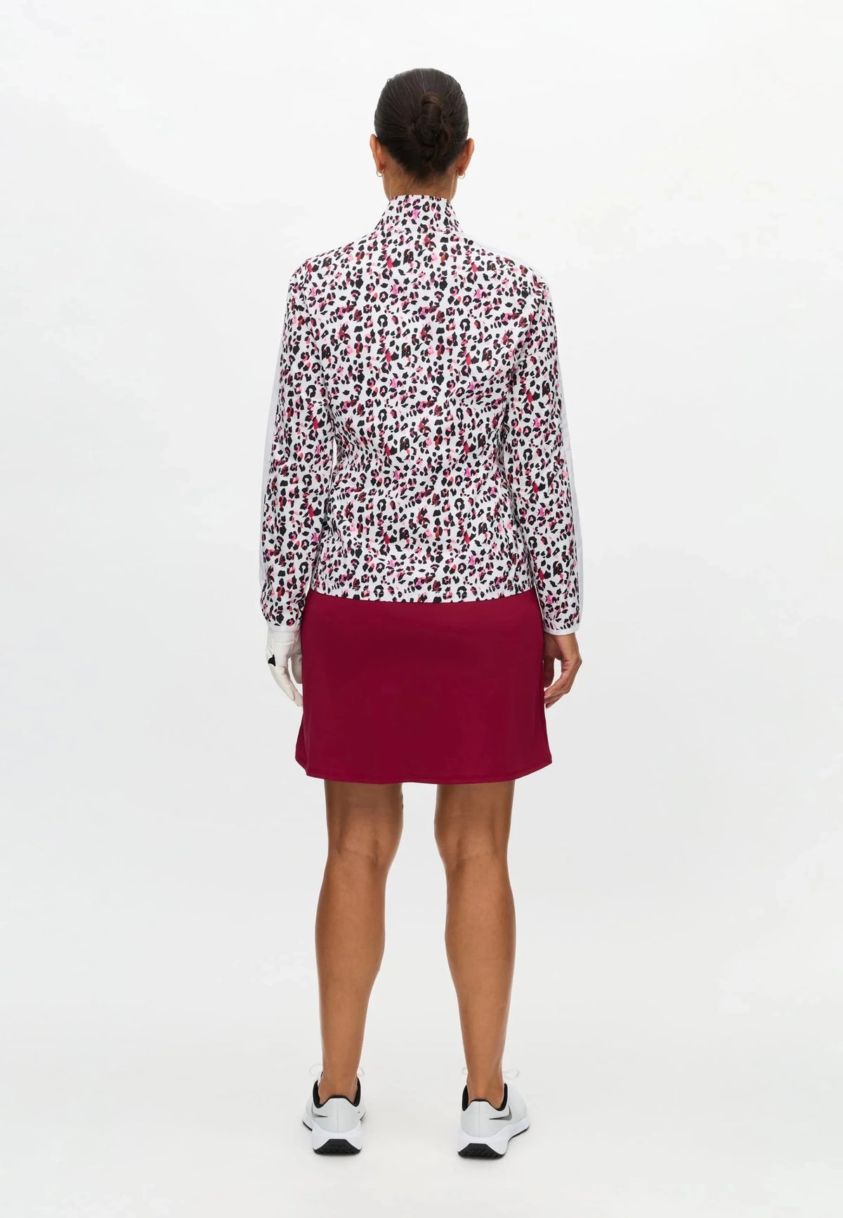 Röhnisch Veste légère Imprimé léopard rose bordeaux