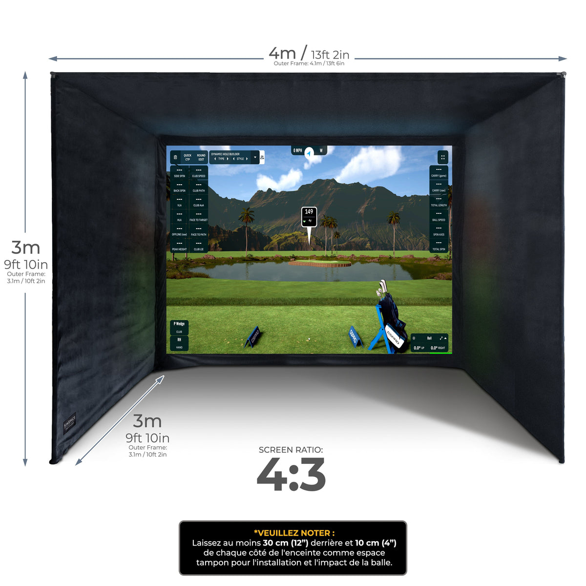 SimSpace Cage para simulateur de golf