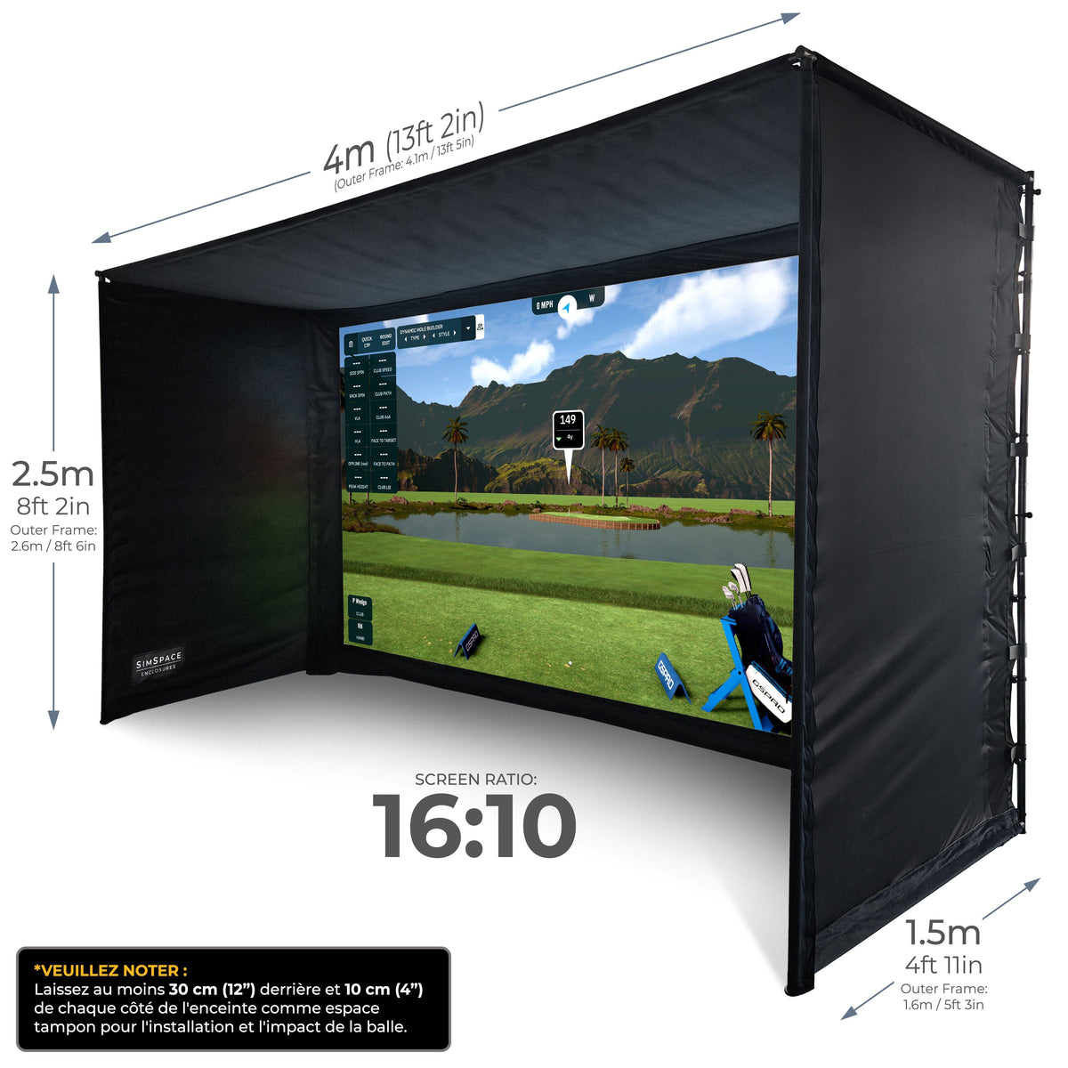 SimSpace Cage para simulateur de golf