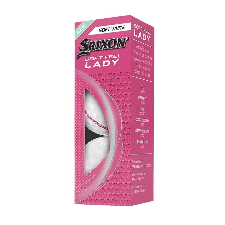 Srixon Balles Soft Feel Lady Blanche (boite de 12 balles) New 2025