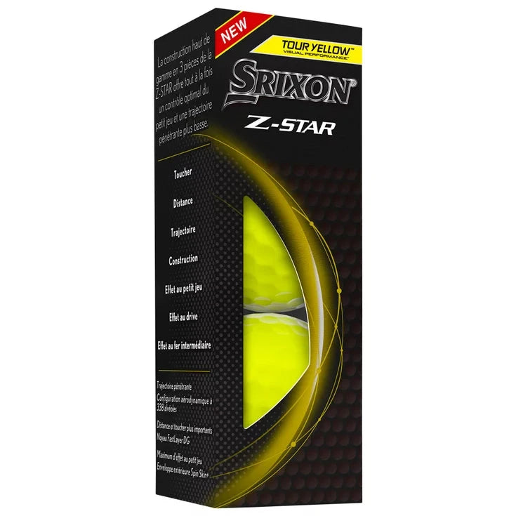 Srixon Balles Z Star Jaune (boite de 12 balles)