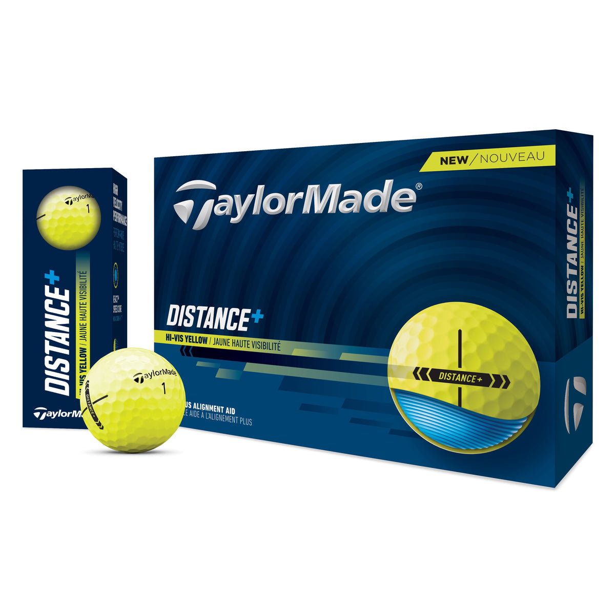 TaylorMade Bolas Distance + Amarillo 2025 (caja de 12)