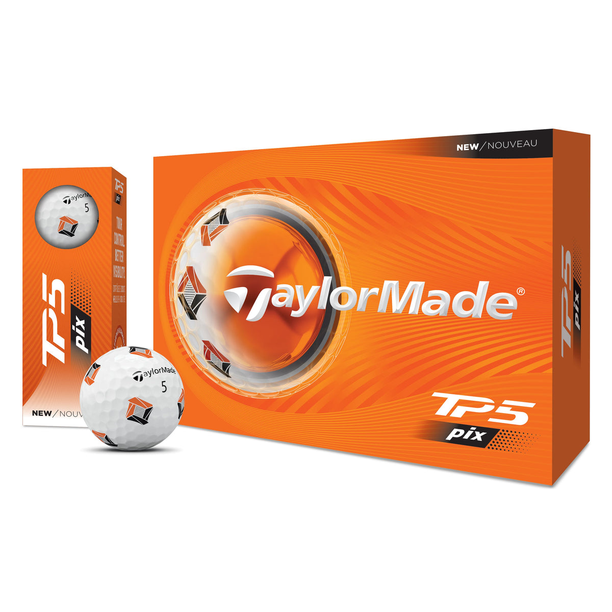 TAYLORMADE NEW BOLAS TP5 PIX 2026 (caja de 12)