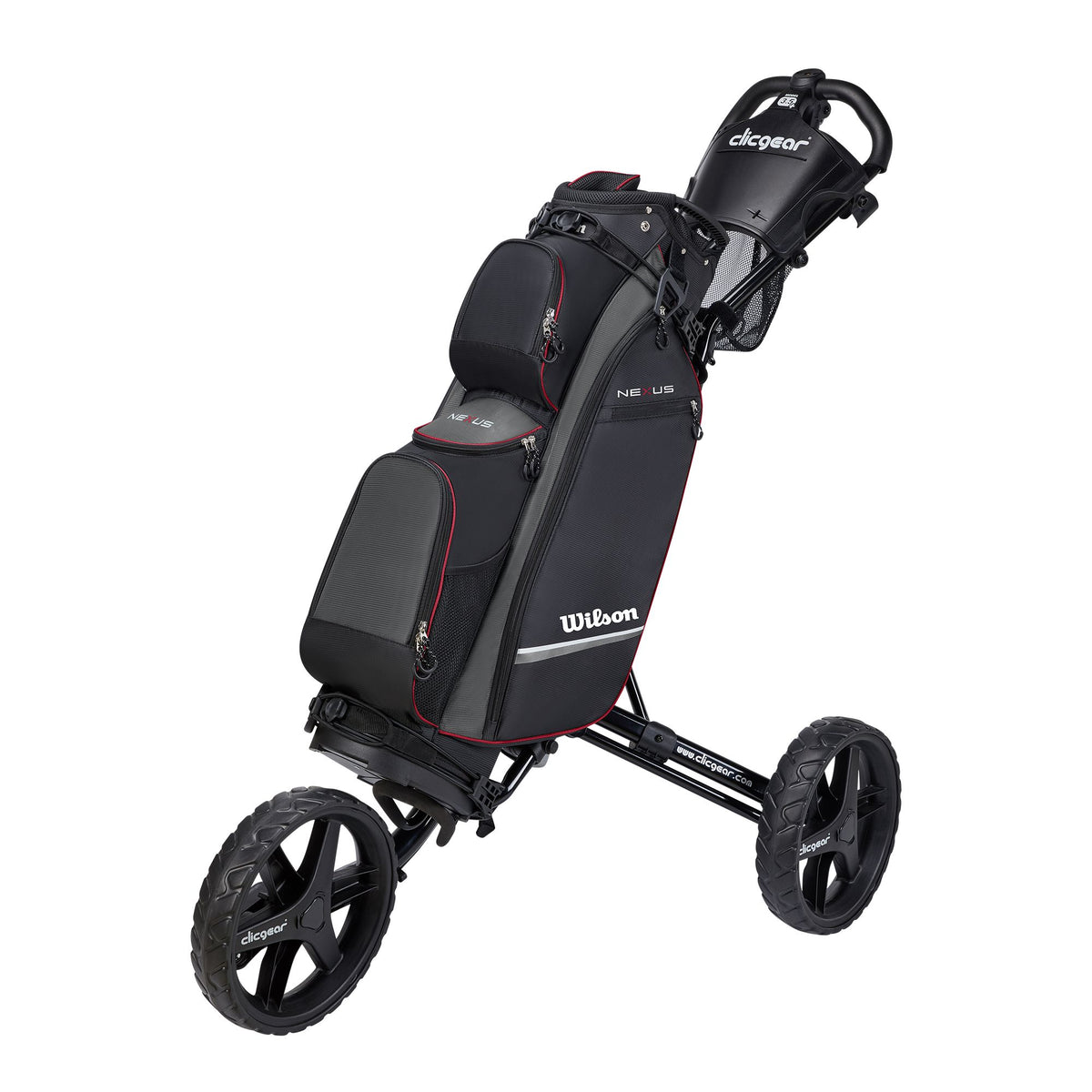 Wilson Staff sac chariot Nexus Noir Gris Rouge 2025