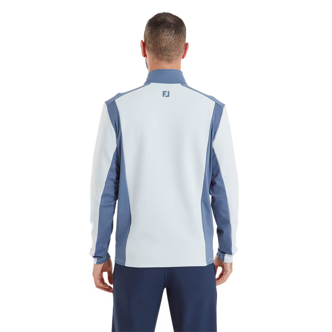 FootJoy Pullover Contrasté ThermoSeries Gris Brume / Bleu Nuit