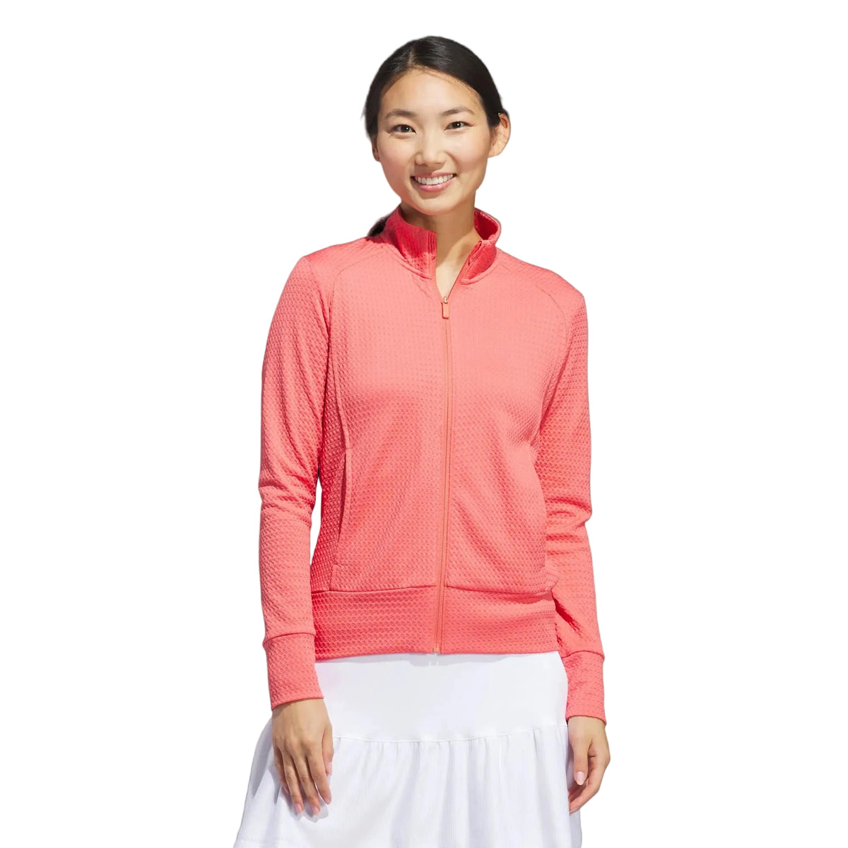Adidas femme Veste Ultimate365 Texturé Preloved Scarlet - GolfCenter.fr