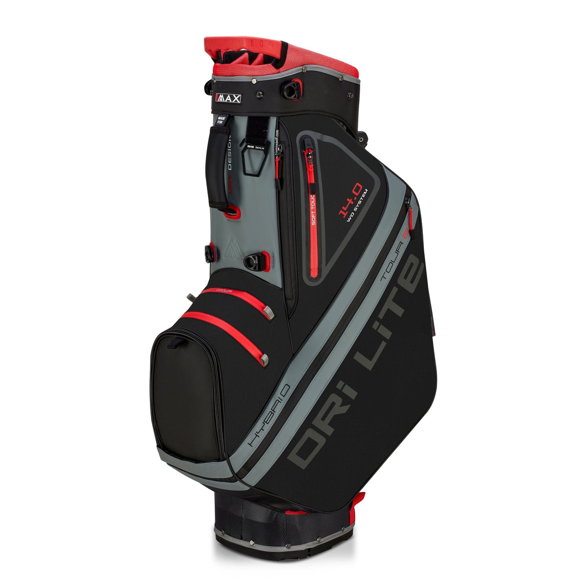 Big Max sac trépied Dri Lite Hybrid Tour 2 Noir Gris Rouge