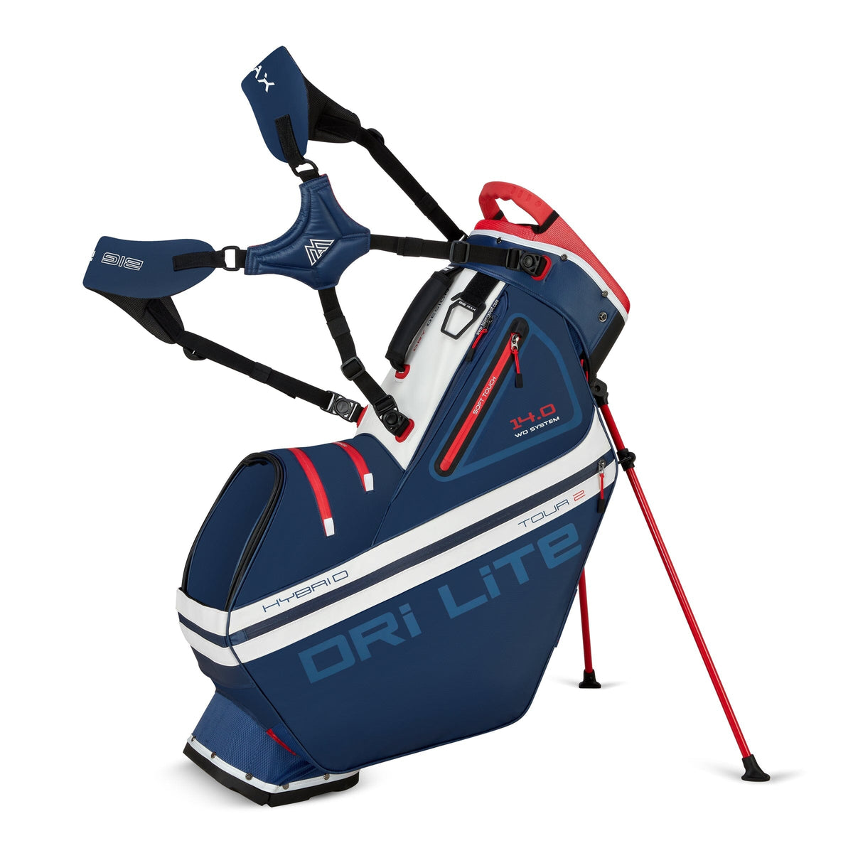 Big Max bolsa de trípode Dri Lite Hybrid Tour 2 Azul Blanco Rojo