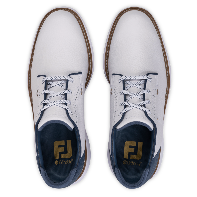 FootJoy Zapatos Traditions Blanco/Azul - GolfCenter.fr