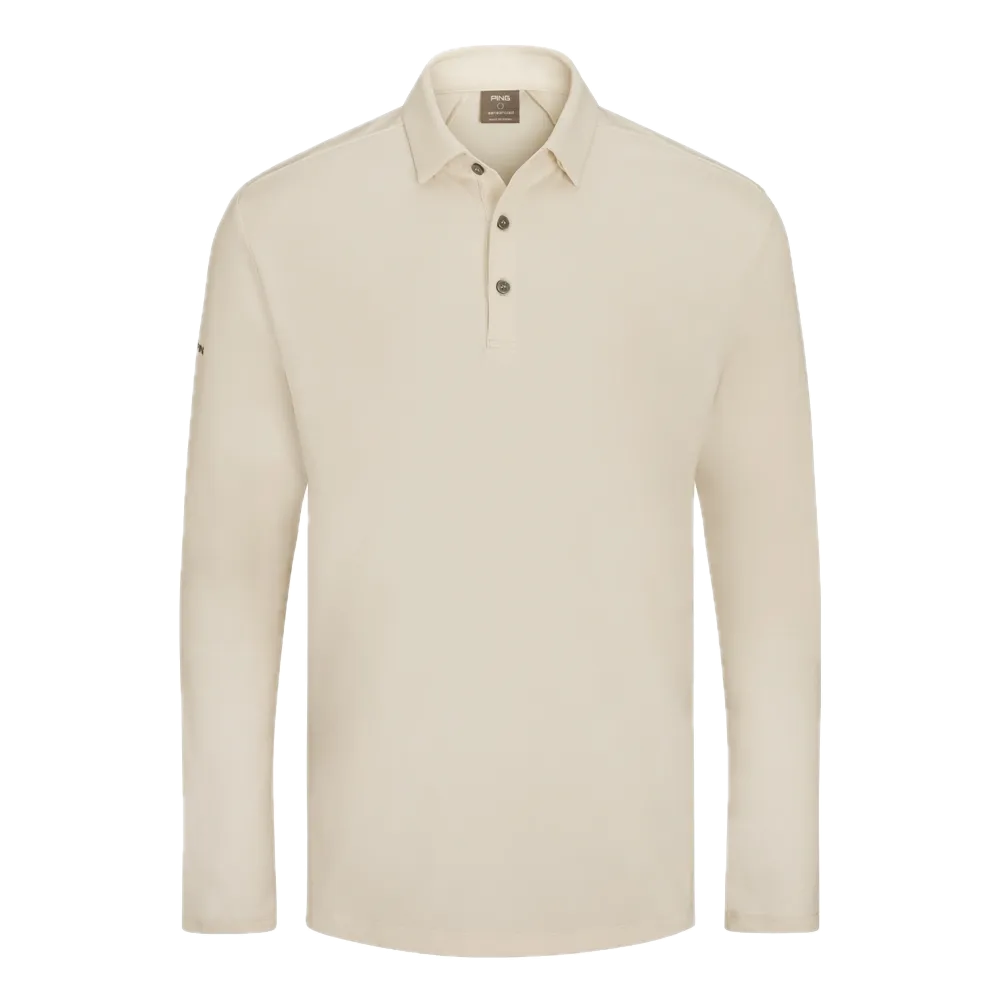 Ping Polo manches longues Demitri Blanc Cassé