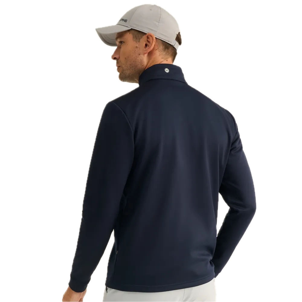 Ping Pull polaire isolé demi-zip Ezra Bleu Marine