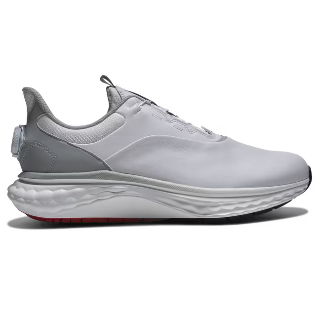 FootJoy zapato de golf Quantum Leather boa BLANCO BLANCO GRIS