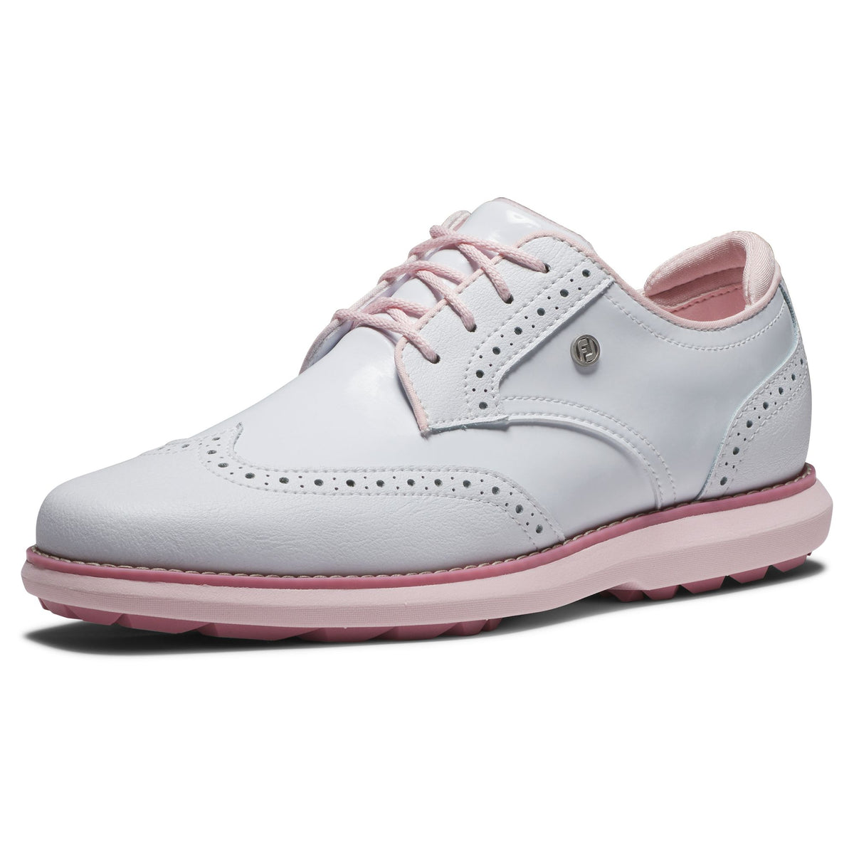 Footjoy Zapato Mujer sin taco Traditions white pink