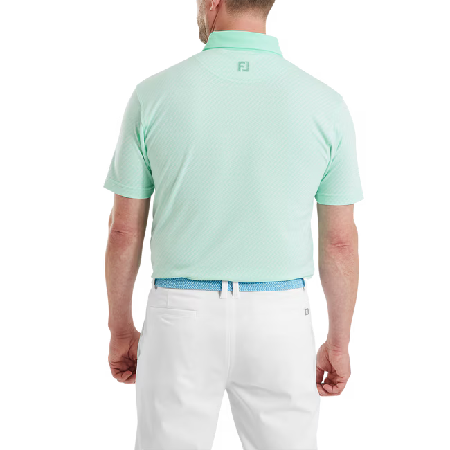 Footjoy Polo Jacquard Imprimé Géométrique Vert