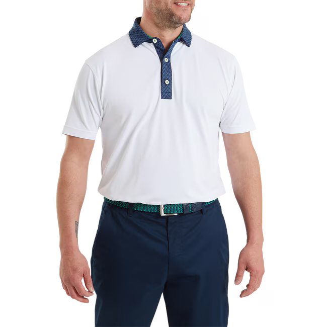 Footjoy Polo Piqué Détails Géométriques