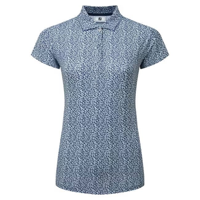 Footjoy polo femme en fil d'Écosse manches courtes imprimé animal