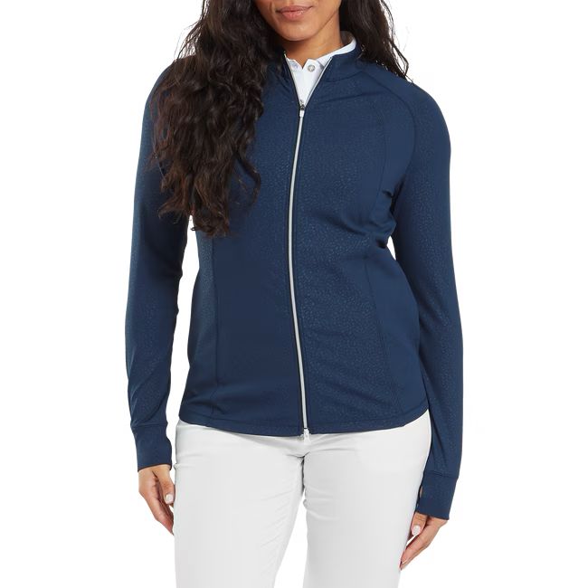 Footjoy veste femme full zip imprimé embossé