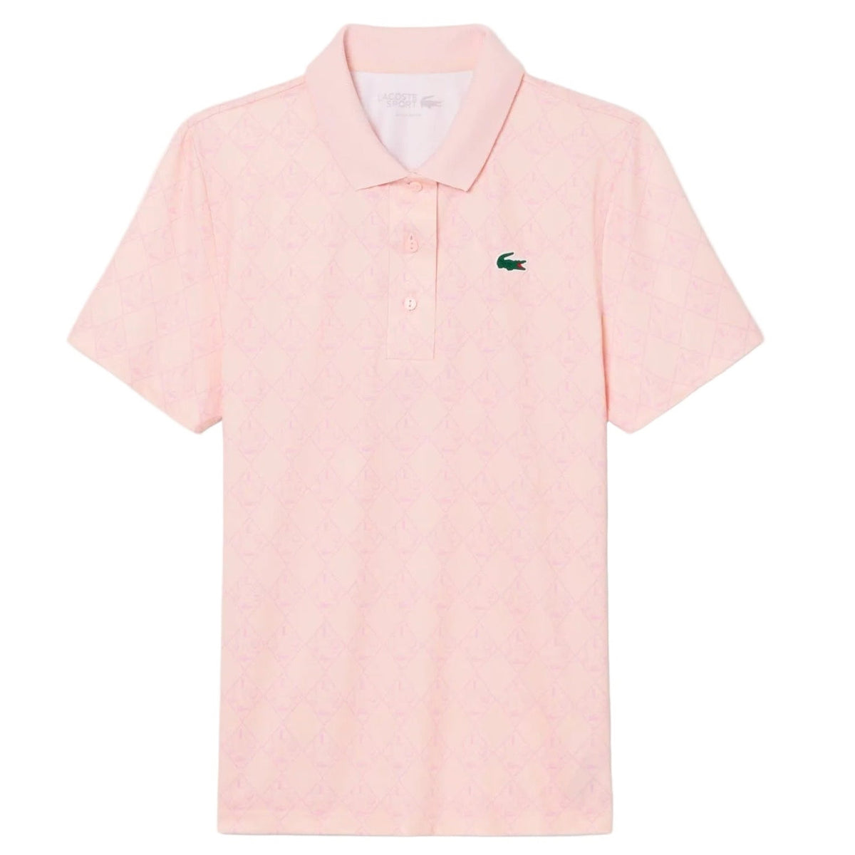 Lacoste Polo Golf regular fit protection UV a motivo Rosa