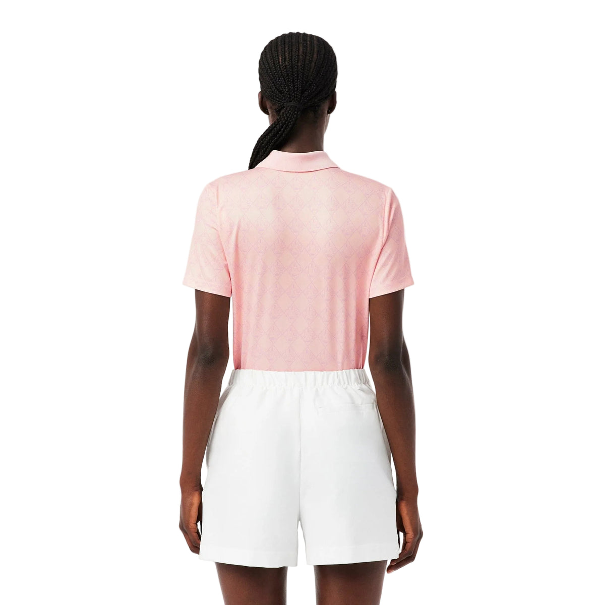Lacoste Polo Golf regular fit protection UV a motivo Rosa