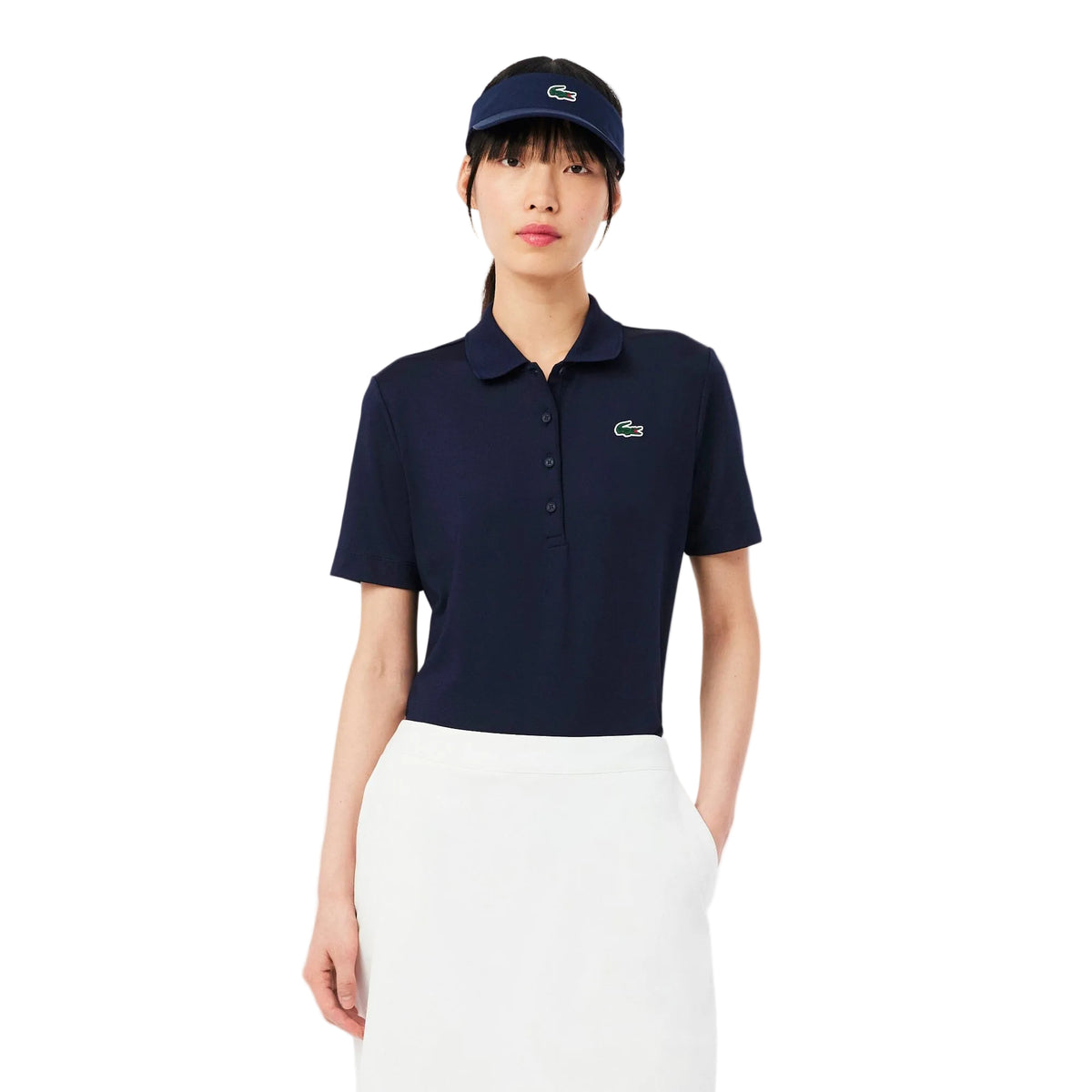 Lacoste Polo Golf slim fit stretch protection UV Azul Marino