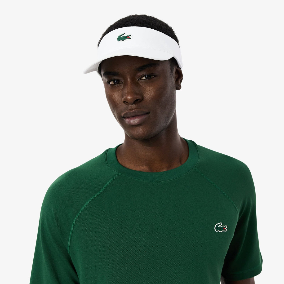 Lacoste Visera Sport tafetán con brillantes Blanca