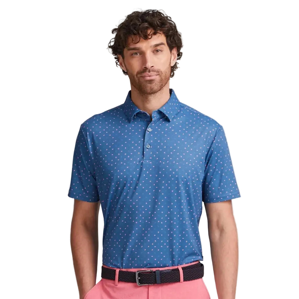 Ping Polo Azul EPHRON golf con estampado Rosa