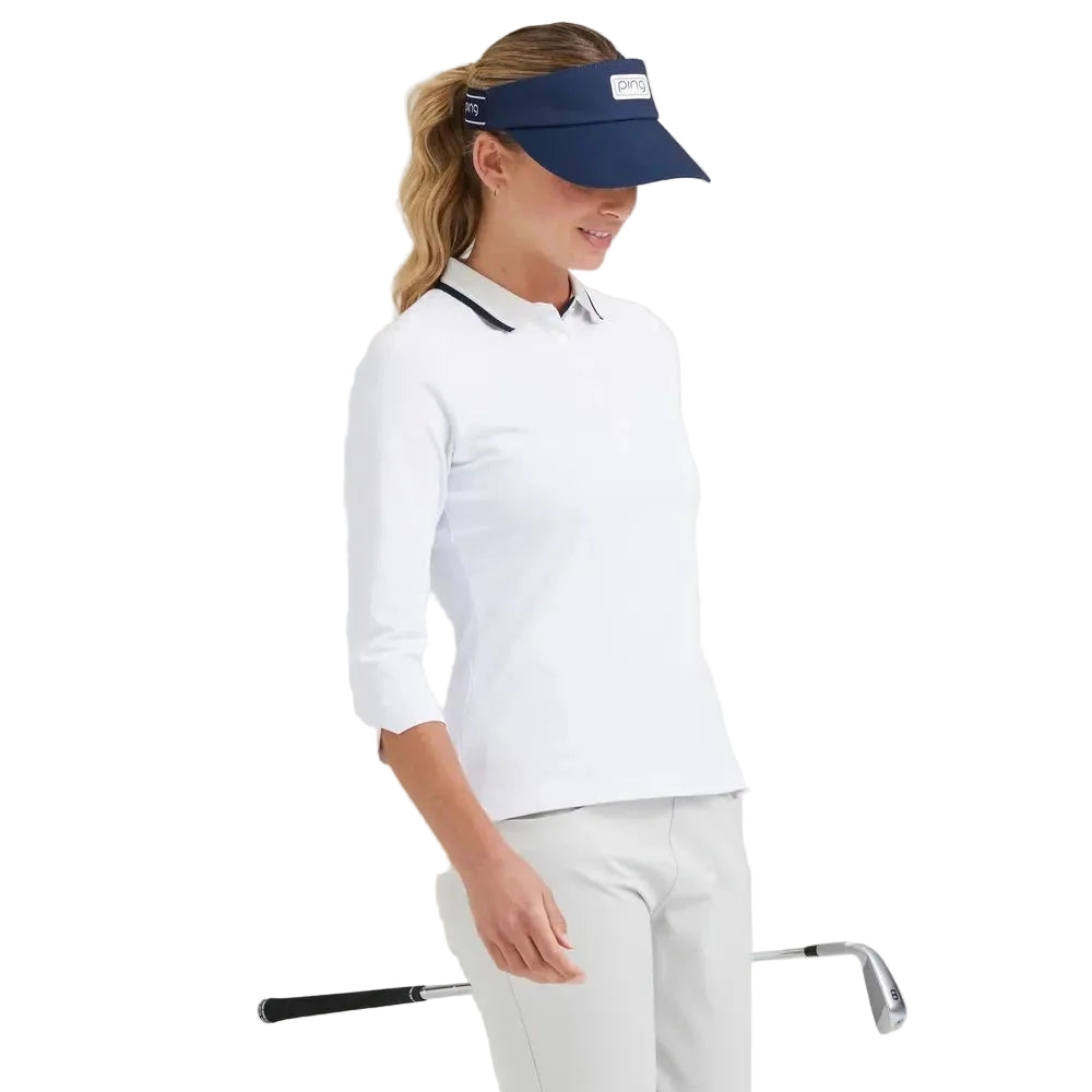 Ping Polo Mujer de manga 3/4 ALICIA blanco Pebble