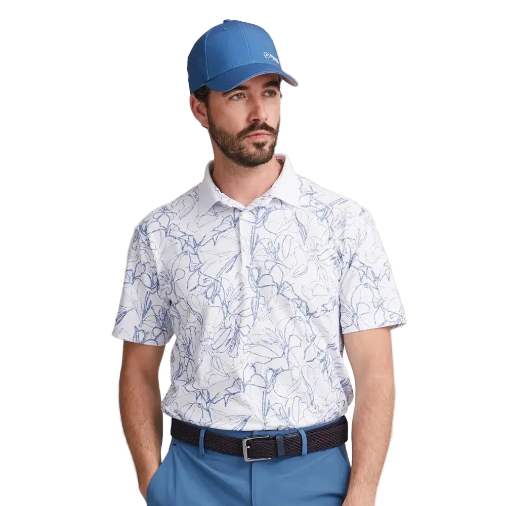 Ping Polo ORLANDO golf con estampado Fleurs Azules