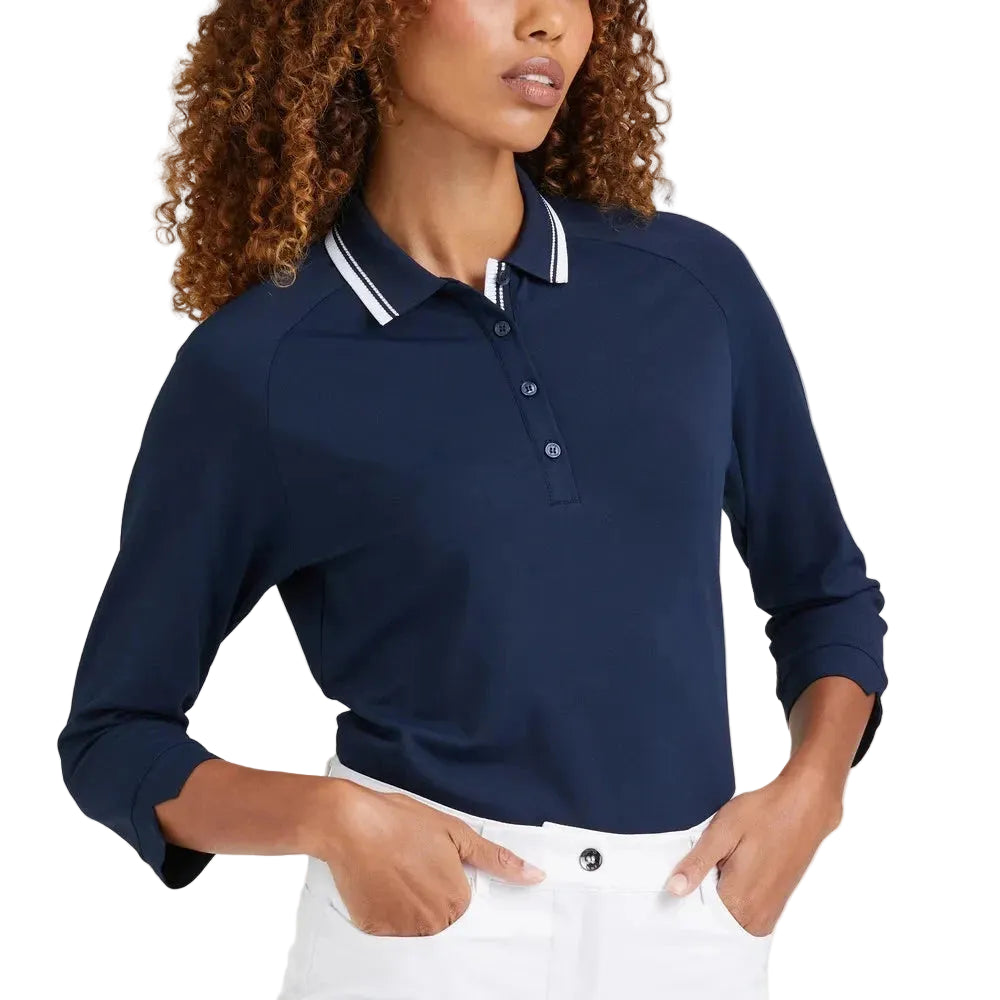 Ping Polo Mujer de manga 3/4 ALICIA azul marino