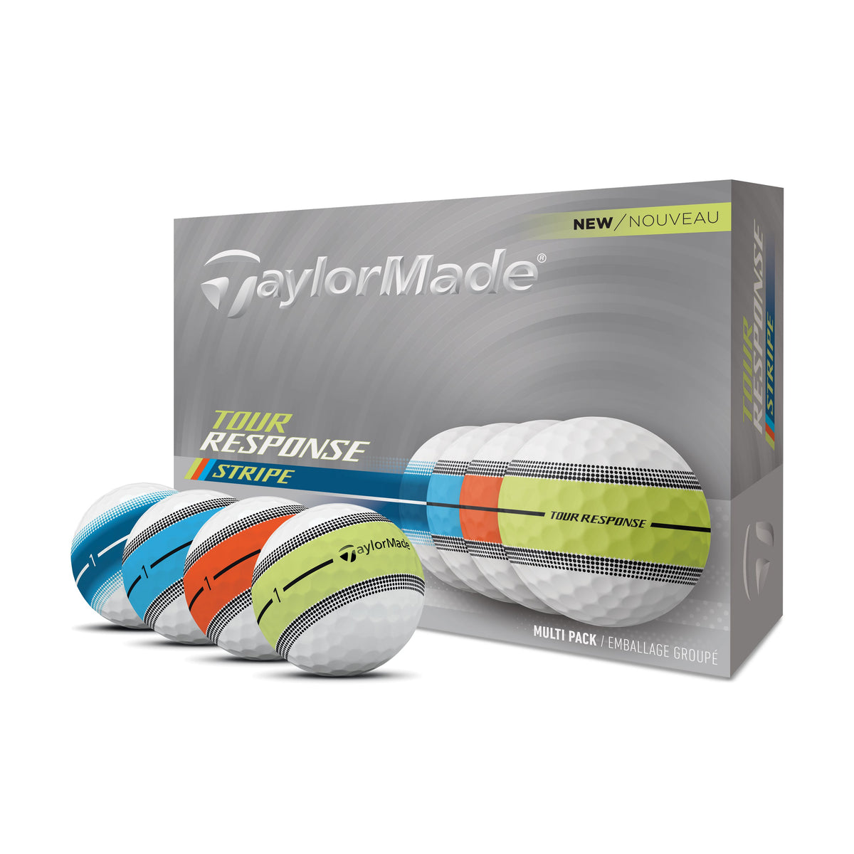 TaylorMade Bolas Tour Response STRIPE MUTLI 2025 (Caja de 12)