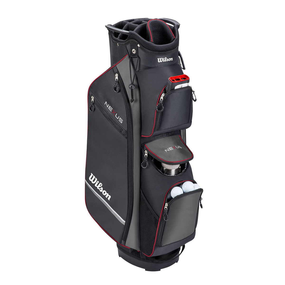 Wilson Staff sac chariot Nexus Noir Gris Rouge 2025
