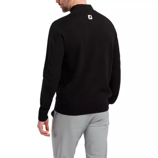 Footjoy 1/2 Zip Pull en laine Membrane noir