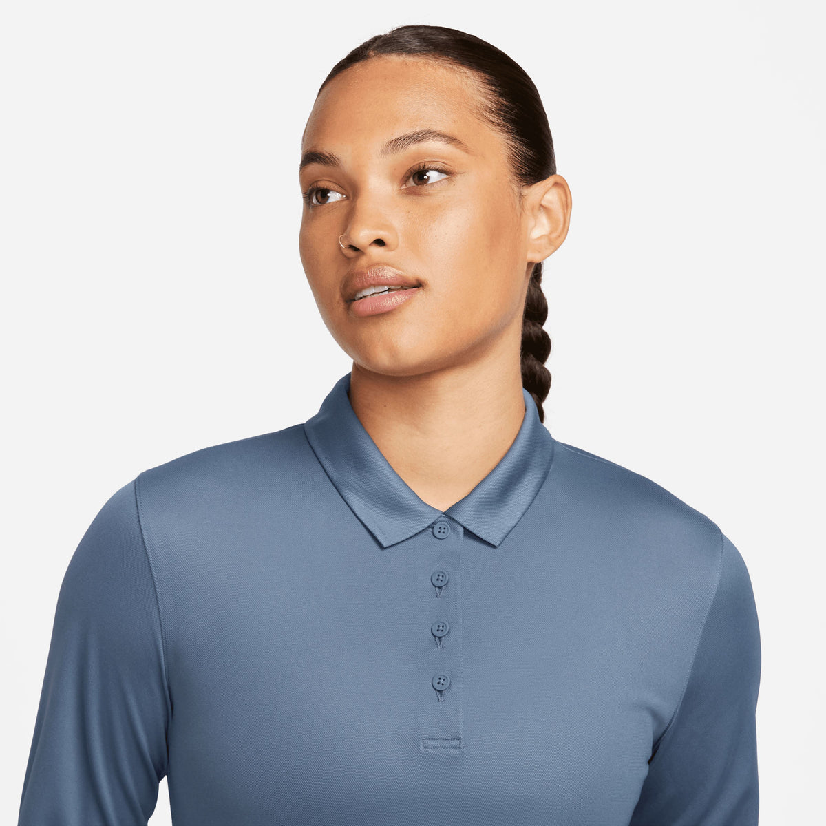 Nike Polo Manga Larga Mujer Azul